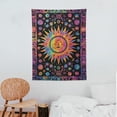 thumbnail image 3 of ONETECH  Purple Burning Sun Tie Dye Tapestry Celestial Sun Moon Planet Bohemian Wall Hanging Boho Hippie Hippy Tapestry Beach Coverlet Curtain (multi Purple, poster, 3 of 7