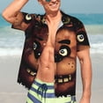 thumbnail image 3 of Lsque Five Nights At Freddy'S Pattern Hawaiian Shirt for Men Unisex Summer Beach Casual Short Sleeve Cotton Linen Button Down Shirts-Large, 3 of 6