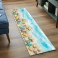 thumbnail image 3 of Runner Rug 2 x 6 Ft, Blue Summer Beach Washable Non-Slip Floor Mat for Kitchen Hallway/Entryway, Coastal Starfish Shell Nautical Waves Long Kitchen Runner Area Rugs for Living Room, Low-Profile, 3 of 8