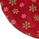Northlight 20" Rouge Métallique avec des Flocons de Neige Vert et Blanc Mini Jupe Arbre de Noël – image 3 sur 3