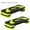 2PCS Yellow, variant on SONGMY Gray 31'' Fitness Aerobic Step Platform, Adjustable Exercise Stepper with 4 Risers (4/6/8 Inch Height), Workout Stepper for Home Gym