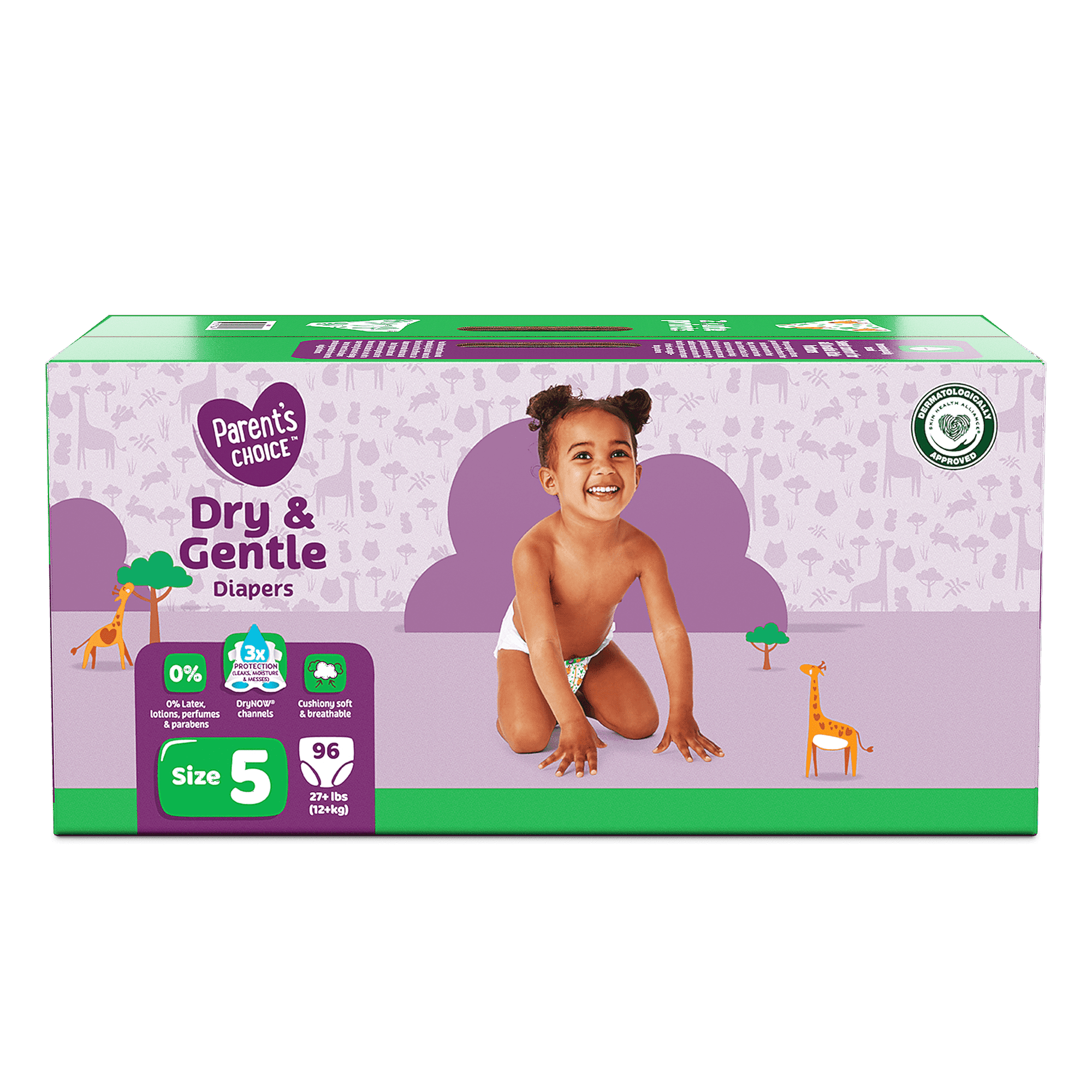 Dry & Gentle Diapers Size 5, 96 Count (Select for More Options)