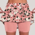 thumbnail image 2 of DeHolifer Women's Tennis Skirts with Pockets & Inner Shorts,Floral Print High Waisted Athletic Pickleball Skorts Pink 4XL, 2 of 5