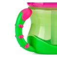 thumbnail image 3 of Nuby Flip N Sip Straw Sippy Cup, Green/Pink, 8 fl oz, 2 Count, 3 of 7