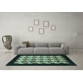 thumbnail image 3 of Ahgly Company Indoor Square Abstract Light Blue Modern Area Rugs, 4' Square, 3 of 4