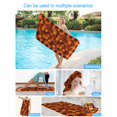 thumbnail image 3 of Fall Maple Leaf Beach Towels Blanket Soft&Absorbent Quick Dry Microfiber Thanksgiving Orange Black Plaid Pool Towels for Swimming ,Yoga, Sports, Gym, Camping,Large 30X60in,, 3 of 8