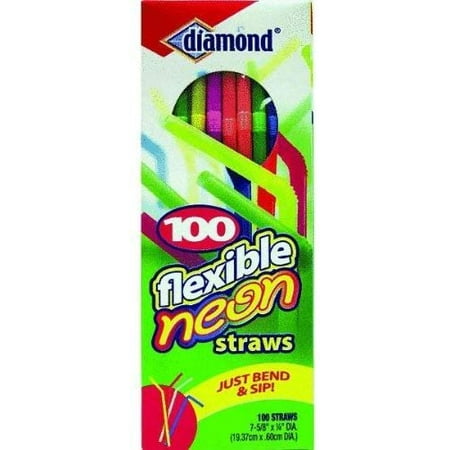 100CT Flex Neon Straws