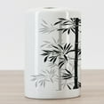 thumbnail image 3 of Tree of Life Ceramic Toothbrush Holder, Silhouette of Bamboo Tree Leaves Japanese Feng Shui Boho Image, Decorative Versatile Countertop for Bathroom, 4.5" X 2.7", White Black, by Ambesonne, 3 of 4