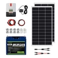 thumbnail image 2 of ExpertPower 200W 12V Solar Power Kit | 12V 20Ah LiFePO4 Lithium Battery | 200W Mono Rigid Solar Panels, 20A MPPT Solar Charge Controller | RV, Trailer, Camper, Marine, Off Grid, Solar Projects, 2 of 4