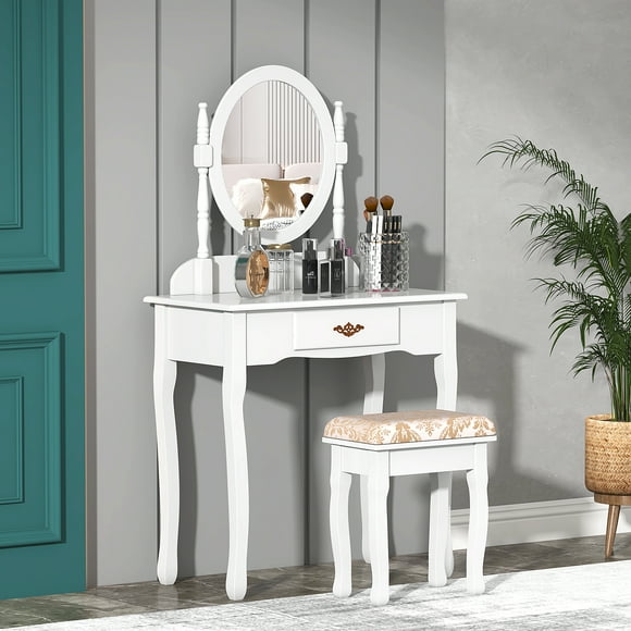 White Vanity Sets with Mirrors