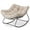 Beige, variant on Dovov Indoor Rocking Chair with Cushion, Oversized Papasan Rocker Chair Comfy Egg Chair Modern Lounge Seat Recliner Chair, Beige