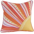 thumbnail image 3 of Jordan Manufacturing 18" x 18" Multicolor Sunset Rays Abstract Square Decorative Throw Pillow with Welt, 3 of 3