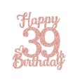 thumbnail image 5 of Cake topper Veegood 39.º rosa dorado con brillo 18,5 cm, 5 of 5