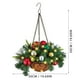 thumbnail image 3 of Decoraciones Navideñas con Luces: Flores Artificiales Colgantes en Cesta para Decoración de Patio, Césped o Jardín, Interior o Exterior, Cesta de Margaritas Colgante con Cadena de Luces, 3 of 4