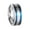 Blue, variant on Women Men's 8mm Matte Ring Band Stainless Steel Vintage Wedding Couple Jewelry Blue Size 9