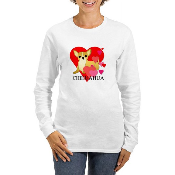 CafePress - Chihuahua Women's Long Sleeve T Shirt - Women's Long Sleeve Graphic Casual T-Shirt