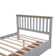 thumbnail image 5 of HestiNysus Queen Size Wood Platform Bed with Two Drawers and Wooden Slat Support，Gray&Natrual, 5 of 5
