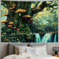 thumbnail image 2 of Shiartex Fairy Tales Magical Forest Tapestry, Nature Tree of Life with Elves Landscape Tapestry Wall Hanging for Living Room BedRoom Decoration Green Painting, 2 of 6
