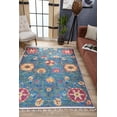 thumbnail image 3 of Lomza Blue Medallion Polyester Area Rugs for Living Room Washable Rugs Boho Moroccan Area Rug Soft Geometric Bohemian Carpet Distressed Indoor Rug for Bedroom Dining Room Office Nonslip Rug, 3 of 9