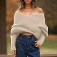 thumbnail image 2 of EDFBUYKRS Female Sweaters Two Way Zip Up Hoodie Sweater, Lightweight, Women's Fall Sweater One Size, 2 of 4