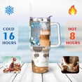 thumbnail image 4 of Paw Print Dog Lovers Tumbler 40oz - Vacuum Insulated Coffee Cup with Handle & Straw- Cute Gift for Female Dog Owners, 4 of 7