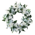 thumbnail image 1 of Corona de Gardenia blanca Corona para puerta delantera, 1 of 9