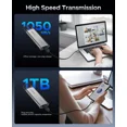 thumbnail image 4 of ORICO SSD externo de 1 TB, hasta 1050 MB/s, diseño de orificio para colgar, unidad de estado sólido portátil, almacenamiento PSSD para tabletas, computadoras portátiles C10, 4 of 5