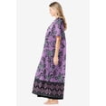 thumbnail image 3 of Only Necessities Plus Size Petite Bib-Front Short Sleeve Maxi Lounger, 3 of 6