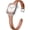 Brown with Silver, variant on BANDOVA Slim Genuine Leather Band Compatible with Apple Watch, Women's Thin Replacement Strap, Brown with Rose Gold, 38/40/41mm