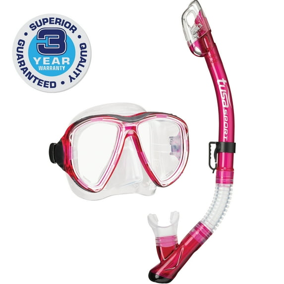 TUSA Sport Adult Powerview Dry Mask and Snorkel Combo
