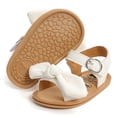 thumbnail image 5 of SOFMUO Baby Girl Sandals Bowknot Soft Infant Girls Princess Dress Summer Walking Shoes(12-18 Months,White), 5 of 6