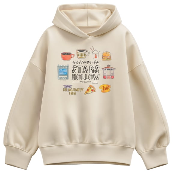 Gilmore Girls - Stars Hollow Grid Oversized Fleece Hoodie Sweatshirt