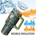 thumbnail image 5 of OBREWU Paw Prints and Bones Tumbler with Handle and Lid,Paw Prints and Bones 40oz Double Wall Vacuum Insulated Tumbler,Cups Gift for Women and Men, 5 of 7