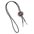 thumbnail image 1 of Novedad Western Men Bolo Tie Colgante - marrón, tal se describe Macarena Novedad occidental Bolo Tie, 1 of 8