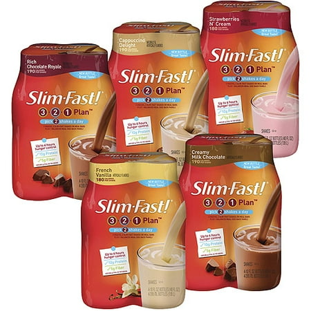 Slim Fast 3-2-1 Shakes 4ct, 2pk Bundle