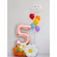 thumbnail image 3 of 1pc Digital Shaped Balloon, 32 Inch Gold Metallic PE Decorative Balloon, For Birthday Party, 3 of 4