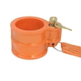 thumbnail image 3 of (2 Pack) King Pin Lock, Heavy Duty Orange Powder Coated with Safety Ribbon, works with Class 8 vehicles and RV trailers, 3 of 8