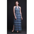 thumbnail image 3 of Bimba Shibori Ladies Sleeveless Long Print Maxi Dress with Side Slits Summer Wear-Small, 3 of 6