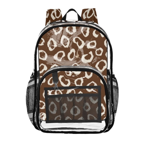 Clear Backpack 12L Large Capacity Transparent Waterproof Repeating Pattern Design