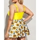 thumbnail image 2 of Trajes de baño de una pieza de talla grande para mujer con falda, cuello en V, estampado floral, trajes de baño recortados, 2 of 5