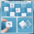 thumbnail image 4 of 1set 24pcs Square Transparent Plastic Loose Diamond box Gemstone Small Jewelry Storage Case with Sponge Inside White 2.9x2.9x2.25cm, 4 of 6