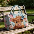 thumbnail image 5 of Cow Plaid Print Travel Duffel Bag Large Capacity Weekender Tote Shoulder Bag for Women Gym Weekend, 5 of 7