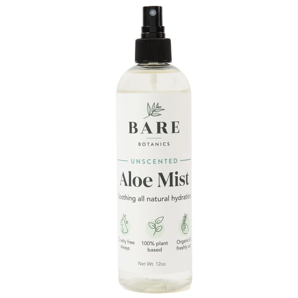 Spray de aloe BARE BOTANICS refrescante para piel y cabello, 355 ml