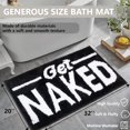 thumbnail image 2 of KOEXM Get Naked Bath Mat Cute Bathroom Rugs 20" x 32", Non Slip Machine Washable Funny Bath Mat for Bathroom Black Water Absorbent Shower Rug, 2 of 7