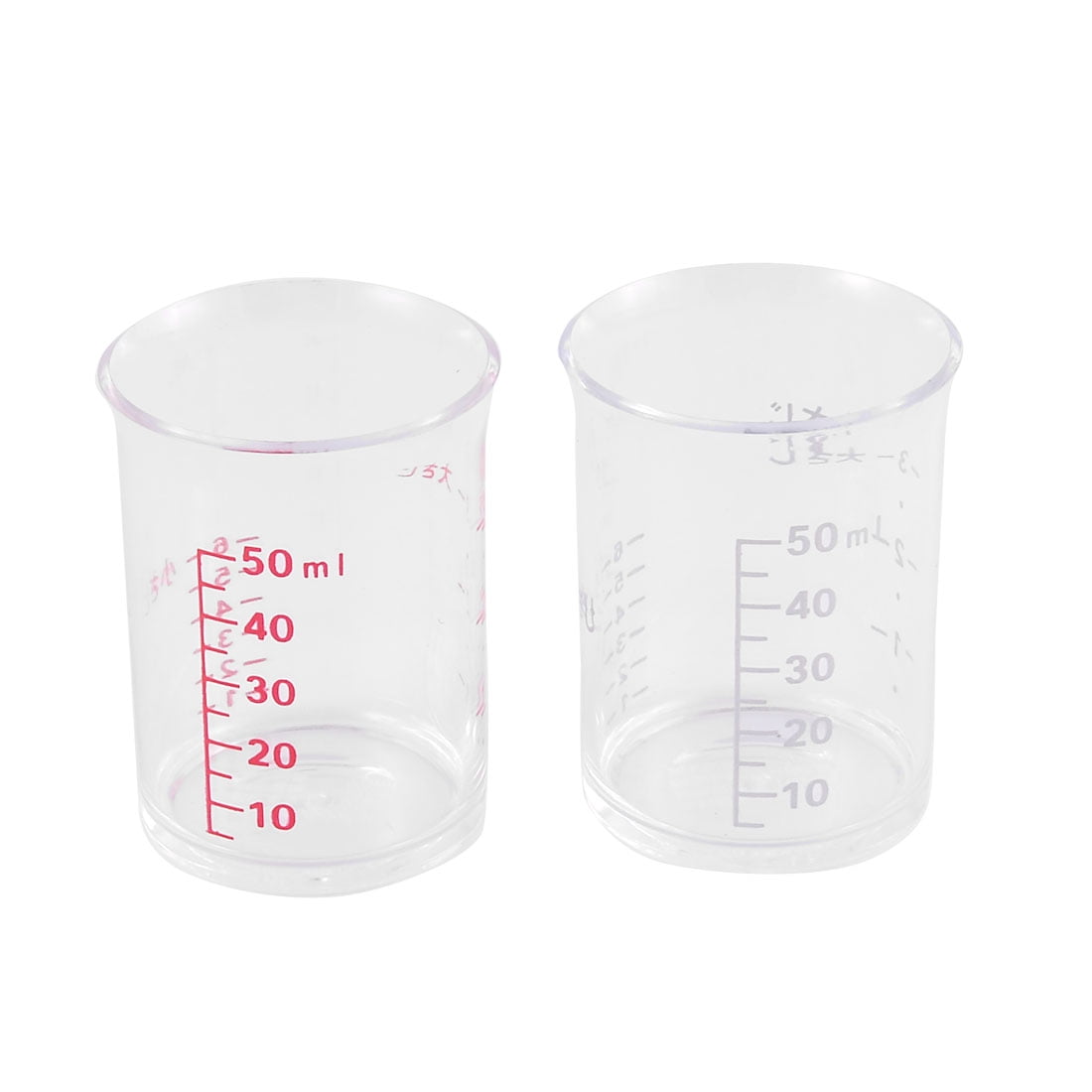 Laboratory Plastic Liquid Measuring Cup Mug Measurement Beaker 50ml 2pcs Walmart Com