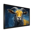 thumbnail image 2 of Designart "Wondering Portrait of Goat in Yellow and Blue Meadow II" Animals Framed Wall Art Decor - Modern Farmhouse Yellow Goat Hallway Framed Wall Art Decor, 2 of 6