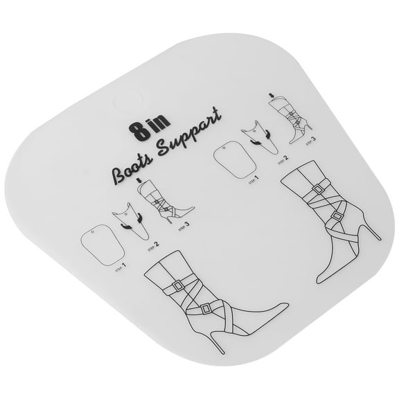 Raindrops White Plastic Boot Shaper for Tube Boots, Support and Storage for Women's and Men's Footwear