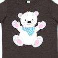 thumbnail image 4 of Inktastic Cute Polar Bear, White Bear With Blue Scarf Boys or Girls Toddler T-Shirt, 4 of 5