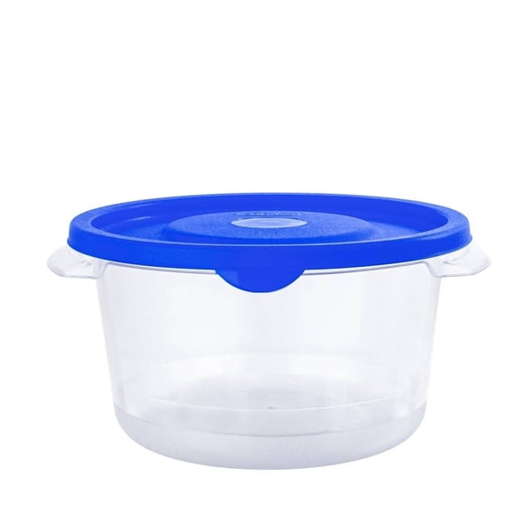 Herméticos Cubasa Plástico Refripractic Redondo Mediano Tapa Azul