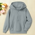 thumbnail image 3 of shoper Quarter Zip Hoodies Boy Girl Hooded Sweatshirts Long Sleeve Hoodies Kids Pullover with Kangaroo Pocket for 5-14Y Grey, 3 of 4